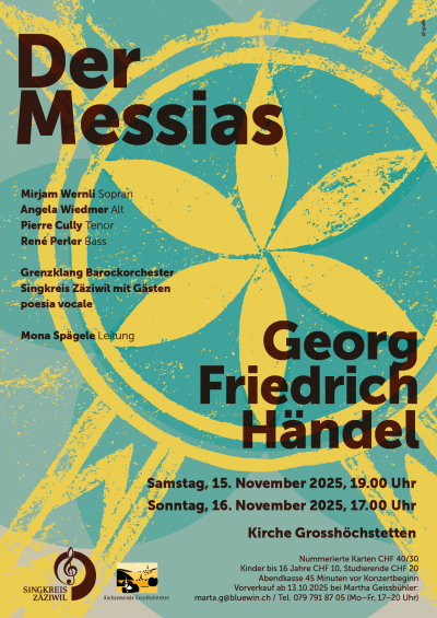 Konzert DER MESSIAS von G. F. Händel Konzert DER MESSIAS von G. F. Händel